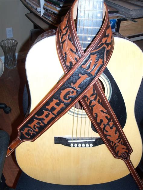 Hand Crafted Handmade Leather Guitar & Banjo Straps by Hubbard Leather ...