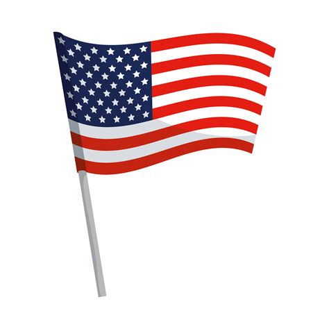 united state of america flag on white background 5162684 Vector Art at ...