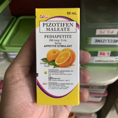 (Generic) Pediapetite Pizotifen Maleate Syrup for Kids 60ml (Orange Flavor) | Shopee Philippines