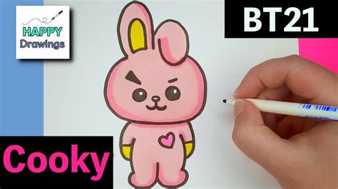 How to Draw BT21 Cooky - BTS Jungkook Persona - YouTube