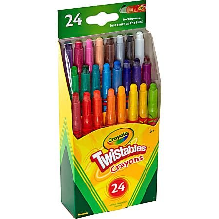 Crayola Twistables Crayons With Plastic Container Mini Size Assorted ...