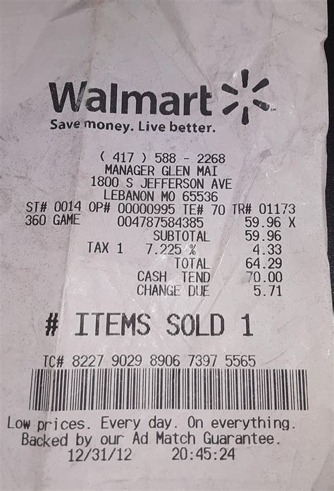 Old Walmart Receipt. : r/walmart