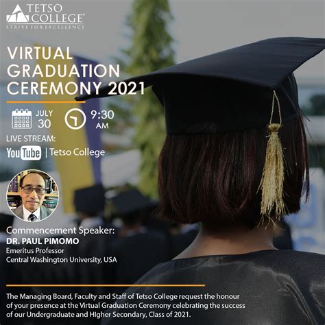 Virtual Graduation Ceremony 2021 - Tetso College