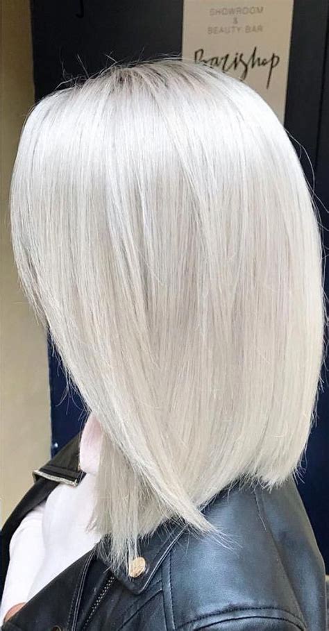 white silver platinum blonde hair color #blondehair | Platinum blonde hair color, White hair ...