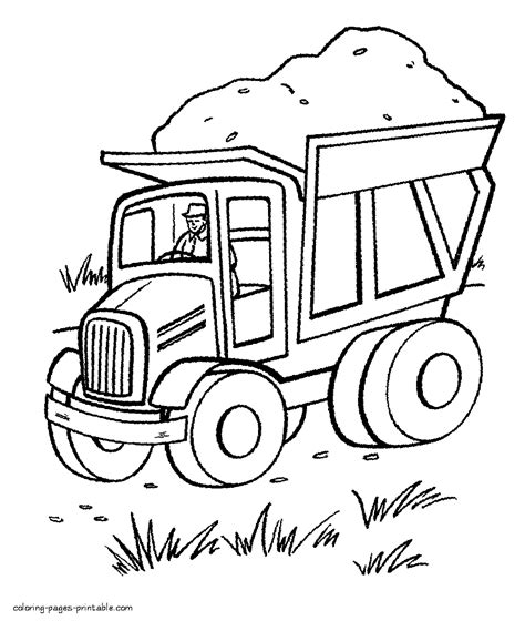 Coloring page lorry || COLORING-PAGES-PRINTABLE.COM