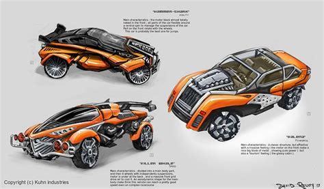 Futuristic car concept-art - David Revoy