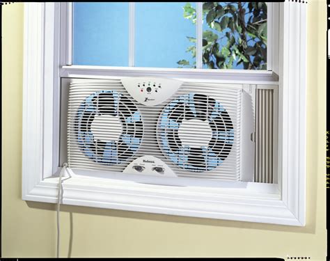 Buy Holmes Dual 8" Blade Twin Window Fan with LED One Touch Thermostat ...