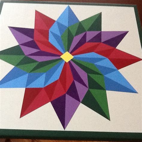 Beautiful 12 Pointed Star barn quilt | Etsy