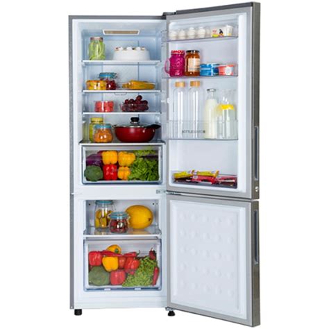 Haier 256 L 3 Star Frost Free Double Door Bottom Mount Refrigerator (HRB-2763BS-E, Brush Line ...