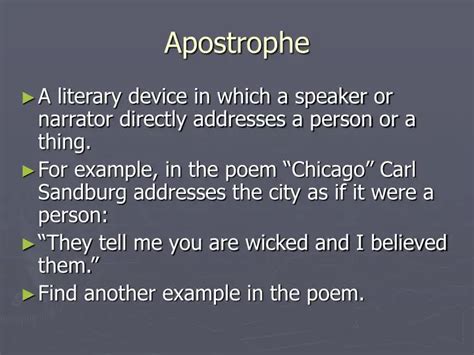 Examples Of Apostrophe Poems