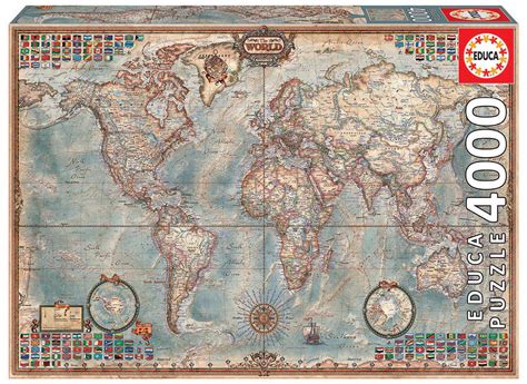 Puzzle World Map, 4 000 pieces | Puzzle-USA.com