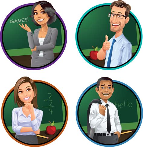 Teacher Clipart Png Images Cartoon Teachers Students And Teacher Free Transparent Png Logos ...