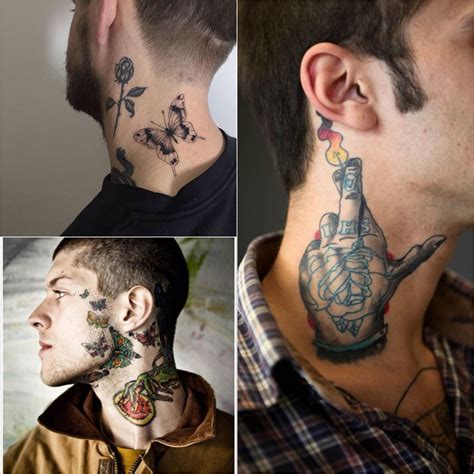 neck tattoo - side neck tattoos - tattoo on neck for men. Explore more ...