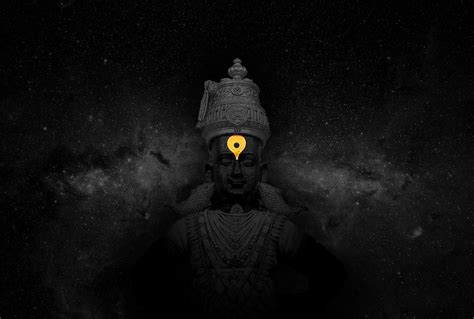 Vitthal Rukmini Black Statue