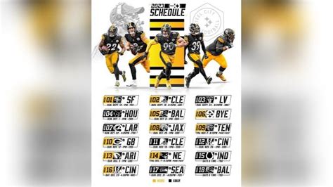 Pittsburgh Steelers Official 2023 Regular Season Schedule Announced ...