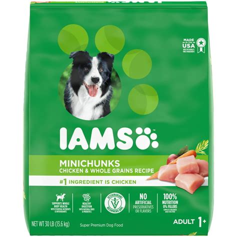 IAMS Adult Minichunks Small Kibble High Protein Dry Dog Food with Real ...