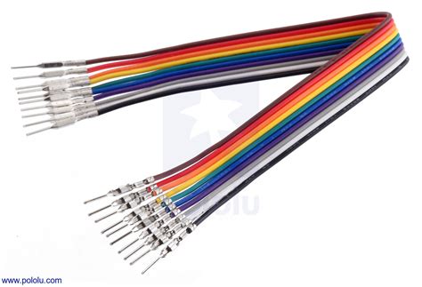 Pololu - Ribbon Cable with Pre-Crimped Terminals 10-Color M-M 6" (15 cm)