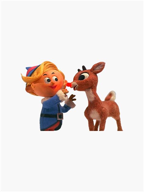 "Hermey and Rudolph The Red-Nosed Reindeer " Sticker for Sale by brittanymonaco | Redbubble