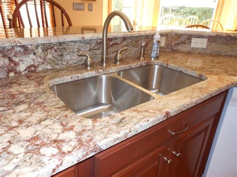 Stainless Steel undermount sink on Granite - Cabinets2Countertops