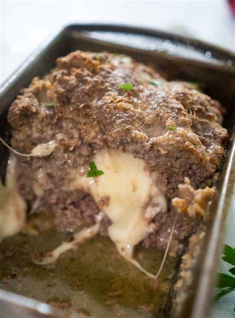 Cheese Stuffed Meatloaf Recipe - The Happier Homemaker