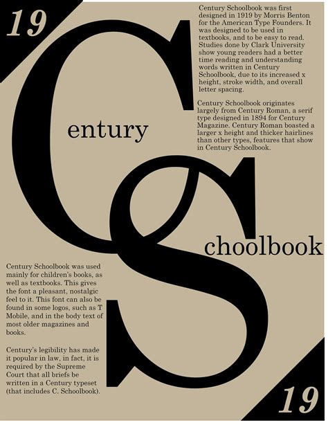 Century Schoolbook Poster :: Behance