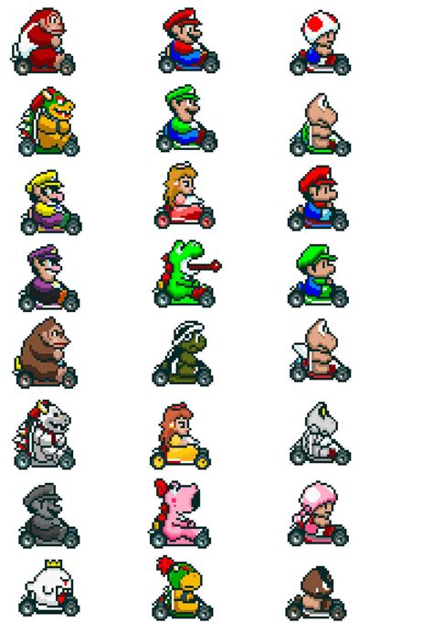 Super Mario Kart Sprites w/ Customs by Snowgibbonbasilisk91 on DeviantArt