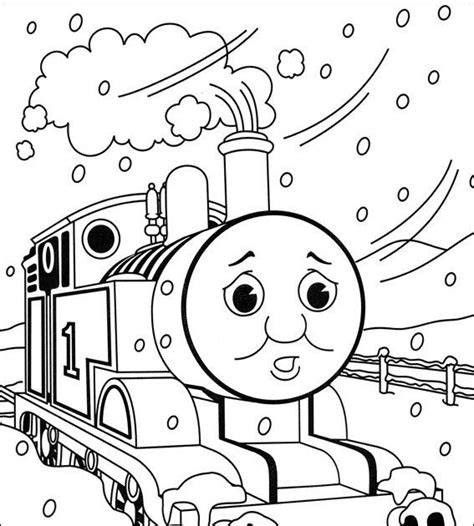 Choo Choo Train Coloring Page ~ Scenery Mountains