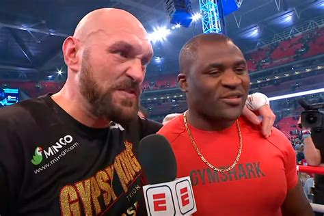 Francis Ngannou responds to Tyson Fury's public offer for a hybrid ...