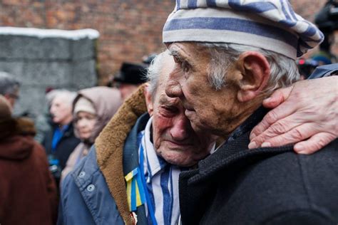 Two Auschwitz Survivors at Auschwitz, Poland on 1/27/2015, 70 years ...