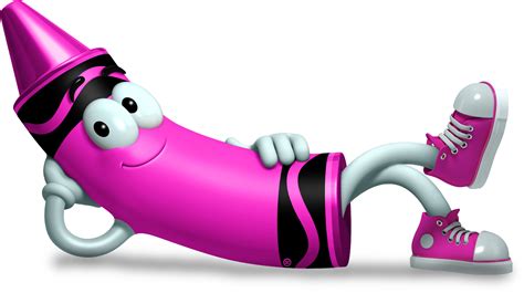 Download Pink Crayon Lounging - Pink Crayon - HD Transparent PNG - NicePNG.com