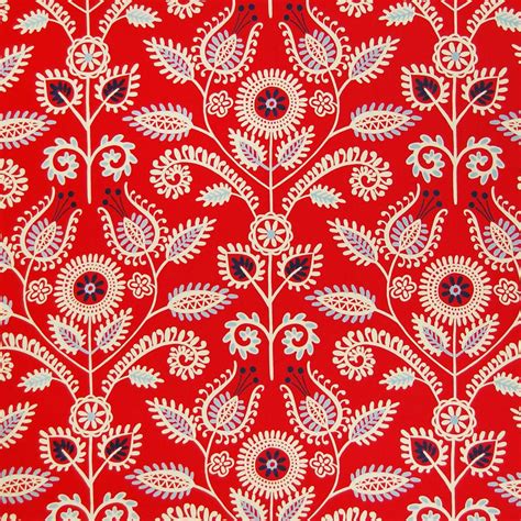 Americana Red Contemporary Print Upholstery Fabric by the Yard G3668 | Printing on fabric ...