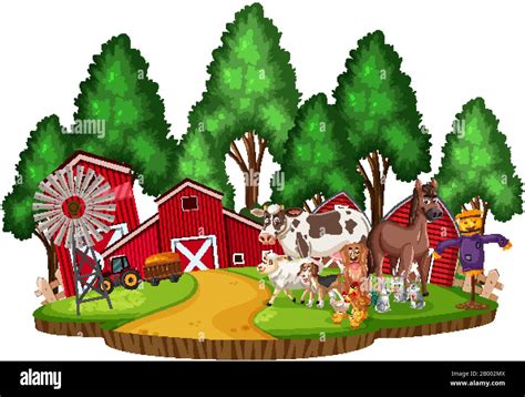 Farmyard barn cartoon hi-res stock photography and images - Alamy