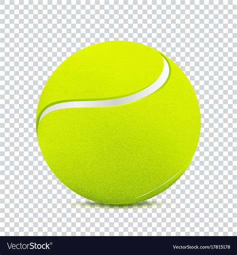 Tennis ball on transparent background Royalty Free Vector