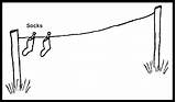 Clothesline Coloring Coloring Pages sketch template
