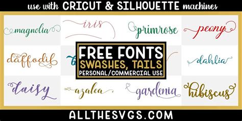 GORGEOUS, FREE Fonts with Tails, Swashes, Glyphs [for Commercial Use!]