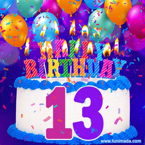 Animated Happy 13th Birthday