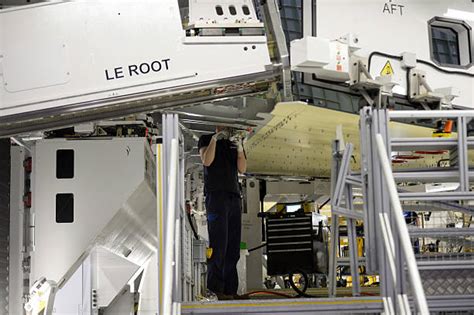 Production At The Airbus SE A350 Wing Assembly Factory Photos and ...