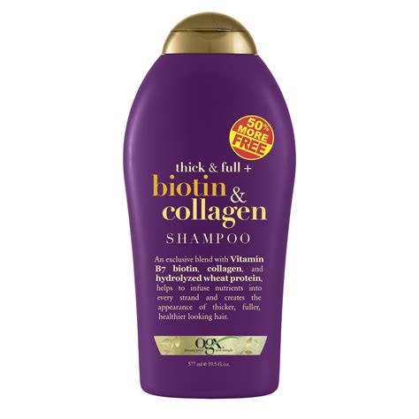 OGX Thick & Full Biotin & Collagen Hair Shampoo, Sulfate-Free, 19.5 oz - Walmart.com