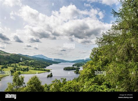 landscape of loch tummel by queen's viewpoint Stock Photo - Alamy