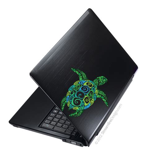 Sea Turtle Vinyl Laptop or Automotive Art sticker decal computer auto ...