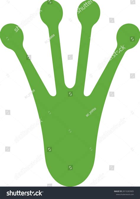 Frog Footprint Isolated Vector Illustration Stock Vector (Royalty Free ...