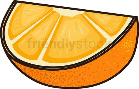 Orange Slice Cartoon Vector Clipart - FriendlyStock