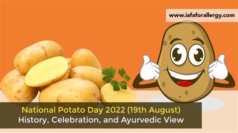 National Potato Day 2022 (19th August): History, Celebration, and Ayurvedic View