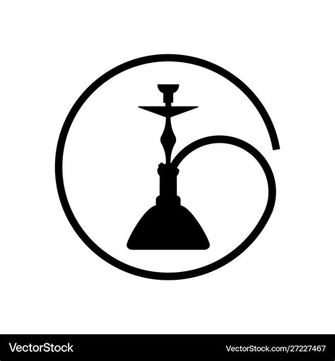 Hookah logo simple icon on white isolated Vector Image