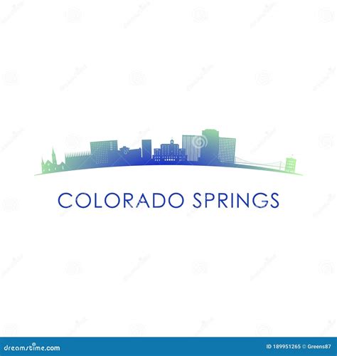 Colorado Springs Skyline Silhouette. Stock Vector - Illustration of skyline, logo: 189951265