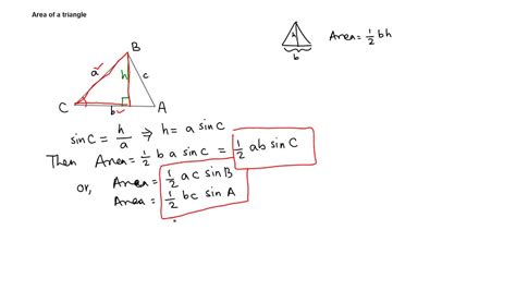 Trigonometry Area Of A Triangle Calculator