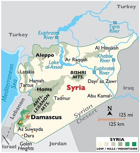 Bản đồ đất nước Ả Rập Syria (Syria Map) Khổ lớn, Phóng to 2024