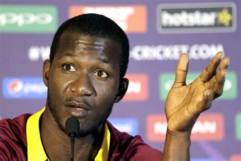 Darren Sammy makes a point at a press conference | ESPNcricinfo.com