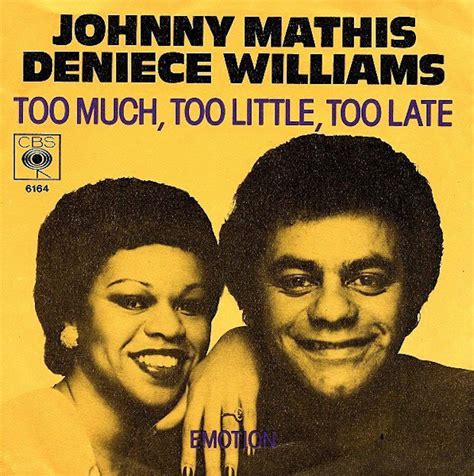 The Number Ones: Johnny Mathis & Deniece Williams’ “Too Much, Too Little, Too Late” - Stereogum