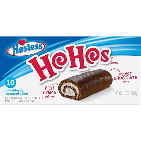 HOSTESS HOHOS, Rolled Chocolate Cake With Creamy Filling, Individually ...